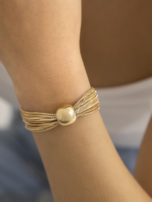 Chain Layered Punk Annular Bracelet