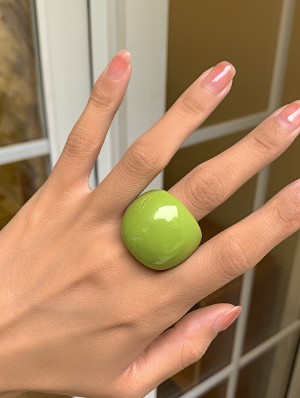 Plain Color Trendy Circular Ring