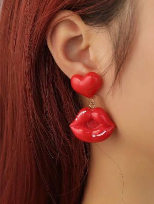 Heart Pattern Alloy Annular Earrings