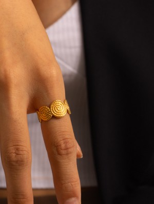 Pattern Stainless Steel Circular Ring