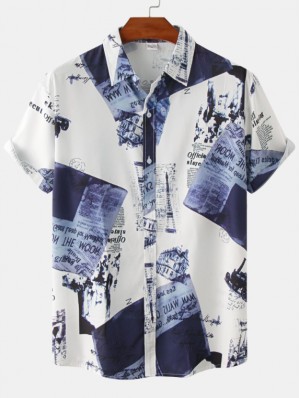 Abstract Printing Retro Comfy Shirts