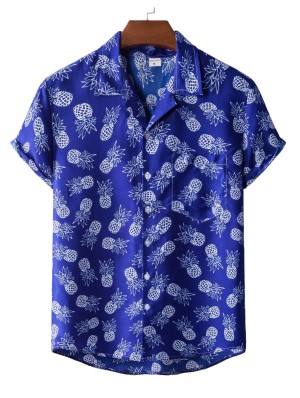 Fruit Printed Cotton Loose Shirts
