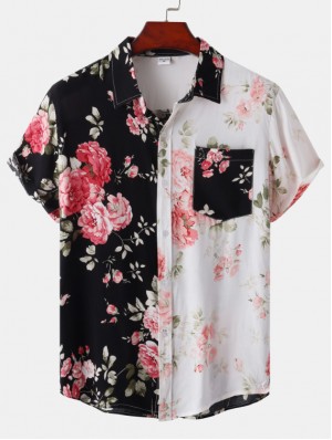 Colorblock Flower Aesthetic Shirts