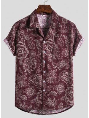 Floral Short Sleeve Loose Shirts