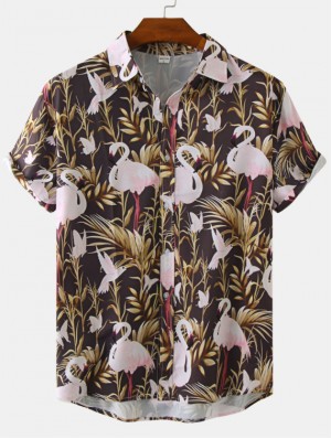 Animal Pattern Cotton Loose Shirts