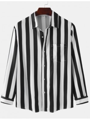 Striped Cotton Loose Shirts