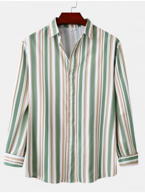 Striped Cotton Loose Shirts