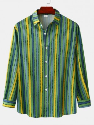 Striped Cotton Loose Shirts