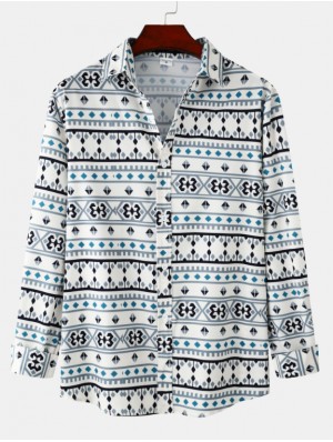 Striped Geometric Doodles Classic Look Shirts