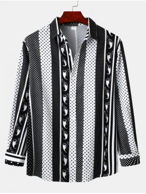 Striped Cotton Loose Shirts