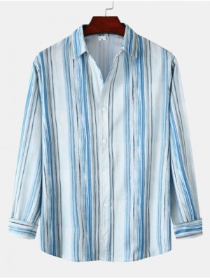 Striped Cotton Loose Shirts