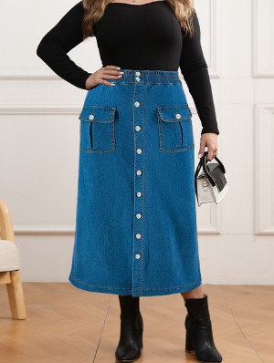 Solid Color Cotton High Rise Skirts