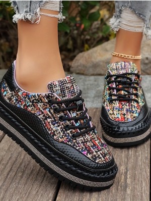 Colorblock Embossing Casual Sneaker