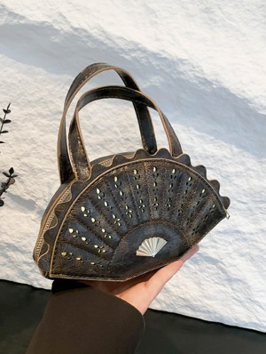 Hollow-out Zipper Handbags