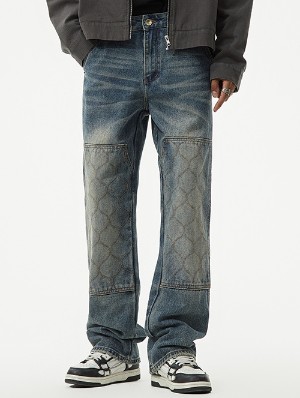 Washed Straight Men's Jeans