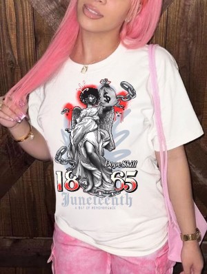 Dollar Letter Number Pattern Loose T-shirts