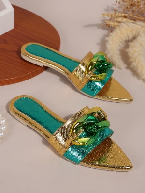 Exquisite Acrylic Decoration Pointed Slippers