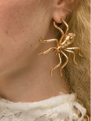 Spider Figure Electroplating Funky Earrings