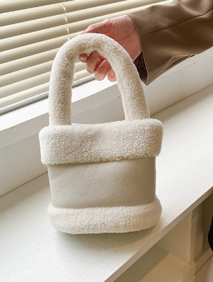 Modernist Fur PU Patchwork Handbags
