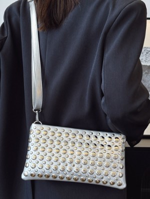 Modernist Rivets PU Shoulder Bags