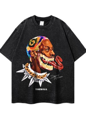 Casual Figure Pattern Printed Short Sleeve Men Tee