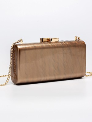 Chain Metal Acrylic Magnetic Closure Handbags