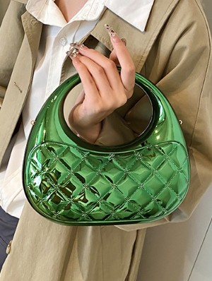 Metallic Rhombus Lattice Prom Handbags