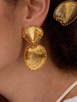 Retro Shell Pattern Earrings