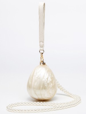 Faux Pearl Chain Acrylic Handbags