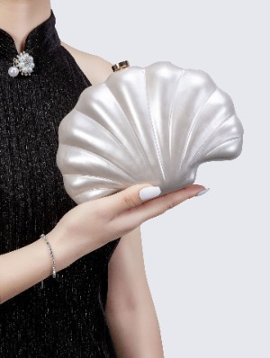 Shell Shape Acrylic Minaudiere Bag