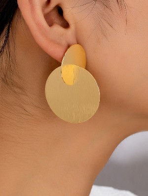 Simple Design Circular Pattern Earrings