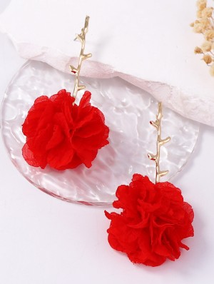 Sweet Flower Fabric Earrings