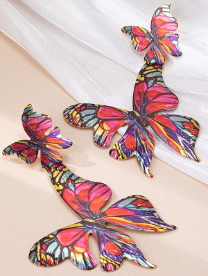 Colorful Butterfly Pattern Earrings