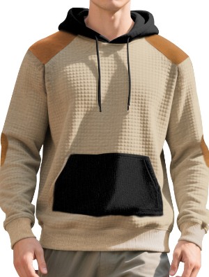 Casual Colorblock Long Sleeve Men Hoodies