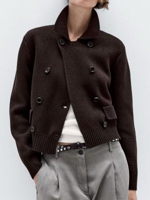 Knitting Button Up Lapel Cardigan