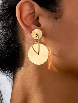 Simple Design Circular Pattern Earrings