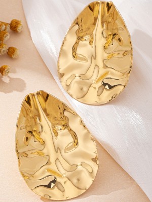 Metallic Water Drop Earrings