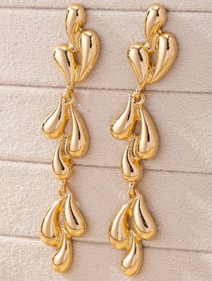 Metallic Drip Shaped Patchwork Earrings