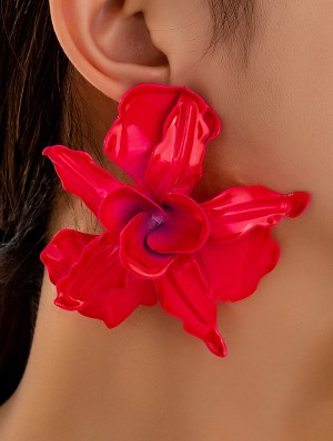 Multicolored Stereo Flower Earrings