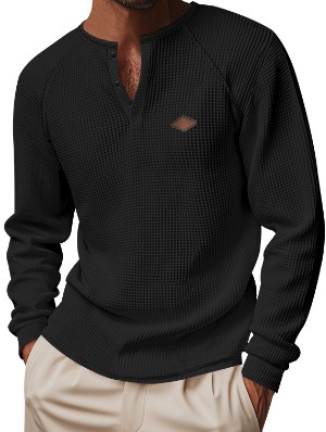 Pullover Texture Fitted Tee