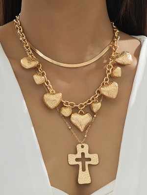 Heart Pendant European Alloy Necklaces