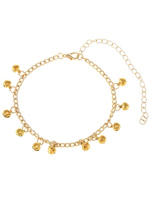 Plain Color Little Bell Pendant Anklet