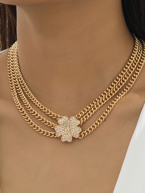 Flower Pattern Exquisite Alloy Necklaces