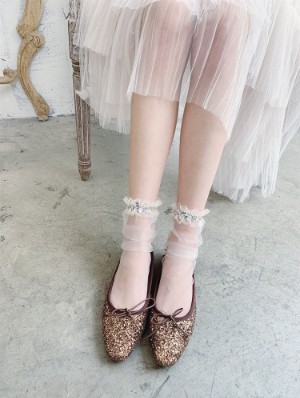 Sequin Wave European Stockings  Socks