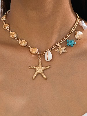 Metal Chain Pattern Minimalist  Necklaces
