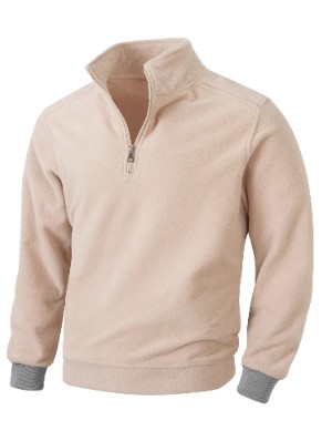 Colorblock Stand Collar Zipper Long Sleeve Sweatshirt