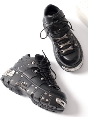 Punk Metal Decor PU Clunky Sneaker