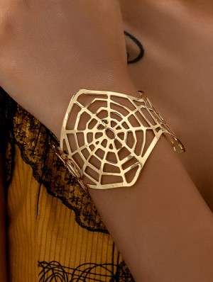 Metal Decor Spider Net Exquisite Alloy Bracelet