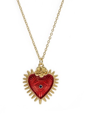 Heart Pendant Individual Circular Necklaces