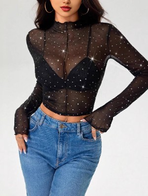 See Through Pullover Long Sleeve T-shirts